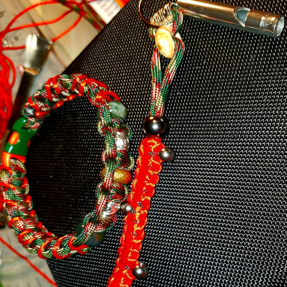 Matching bracelet and keychains